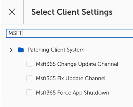 MSFT Client Settings